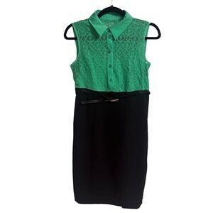 Dressbarn Women’s Dress Green/Black Size 6